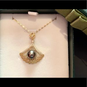 Saltwater Cultured Tahitian Pearl | Real Black Pearl Necklace Pendant